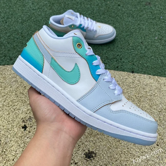 Air Jordan 1 Low FN8899131 White Blue Green Retro