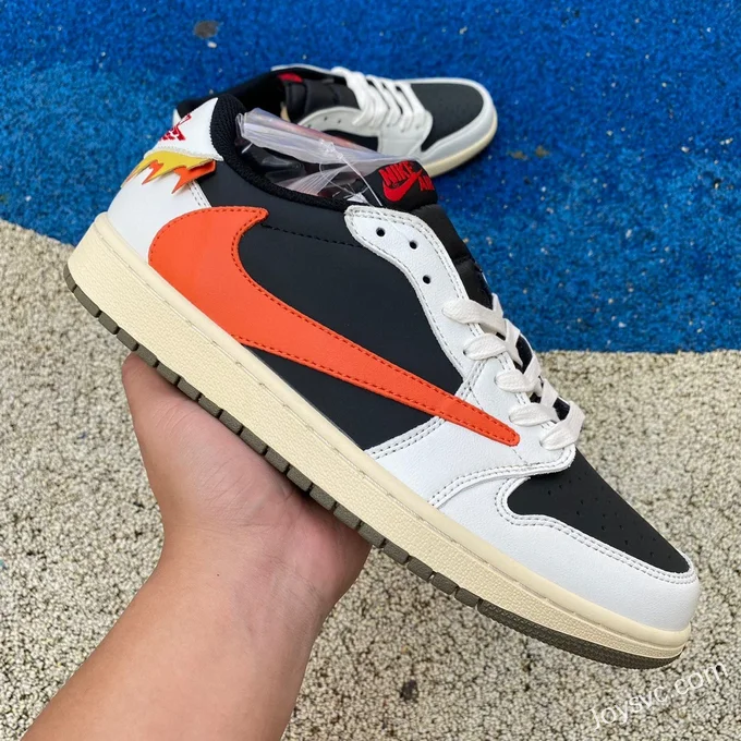 Travis Scott x Air Jordan 1 Low DM7866928 White Black Orange Reverse Swoosh