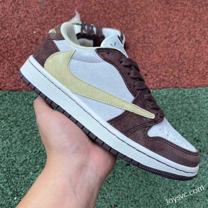 Travis Scott x Air Jordan 1 Low DM7866810 Grey Brown Red Reverse Swoosh