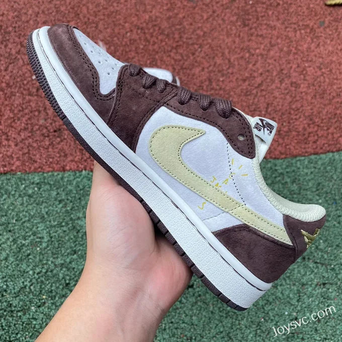 Travis Scott x Air Jordan 1 Low DM7866810 Grey Brown Red Reverse Swoosh