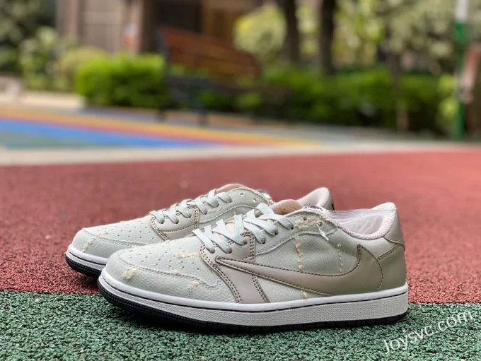 Travis Scott x Air Jordan 1 Low DM7866815 Silver Green Reverse Swoosh