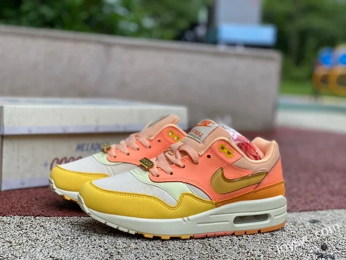 Nike Air Max 1 SP White Yellow Orange Retro Running Shoes FD6955-800