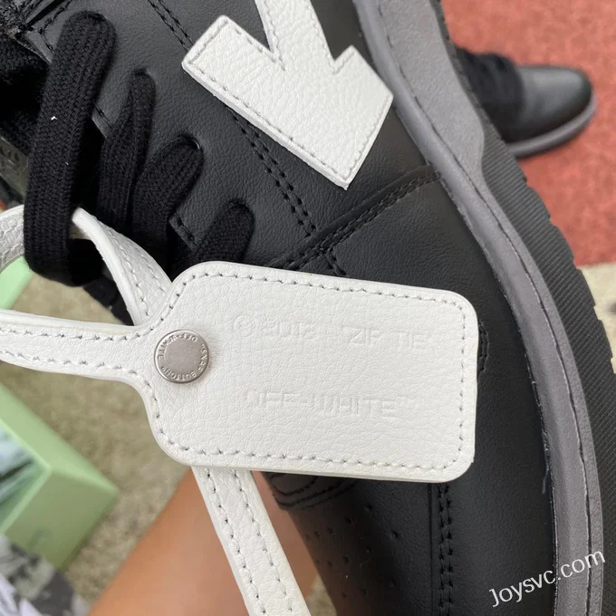 OFF-WHITE Black White Leather Sneakers