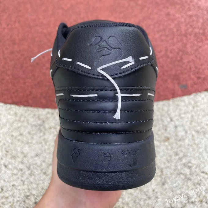 OFF-WHITE Black Leather Sneakers