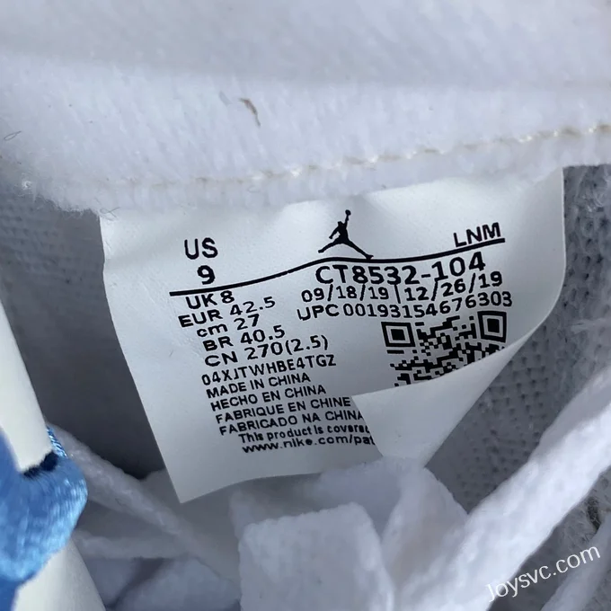 Air Jordan 3 UNC CT8532-104 White Blue