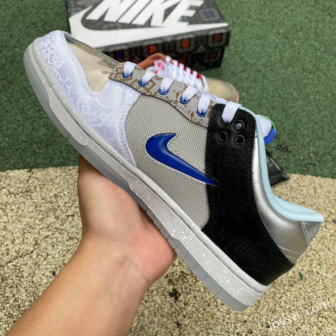 CLOT x Nike Dunk Low Brown Blue Grey FN0316999