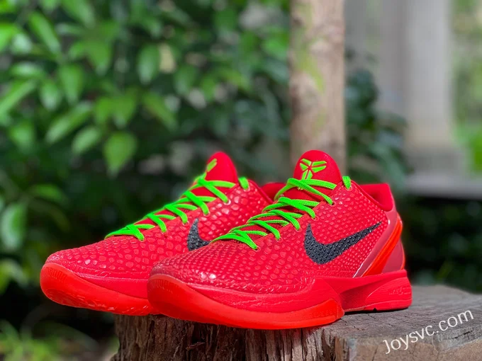 Nike Zoom Kobe 6 Reverse Grinch - Green Red Christmas Basketball Shoes