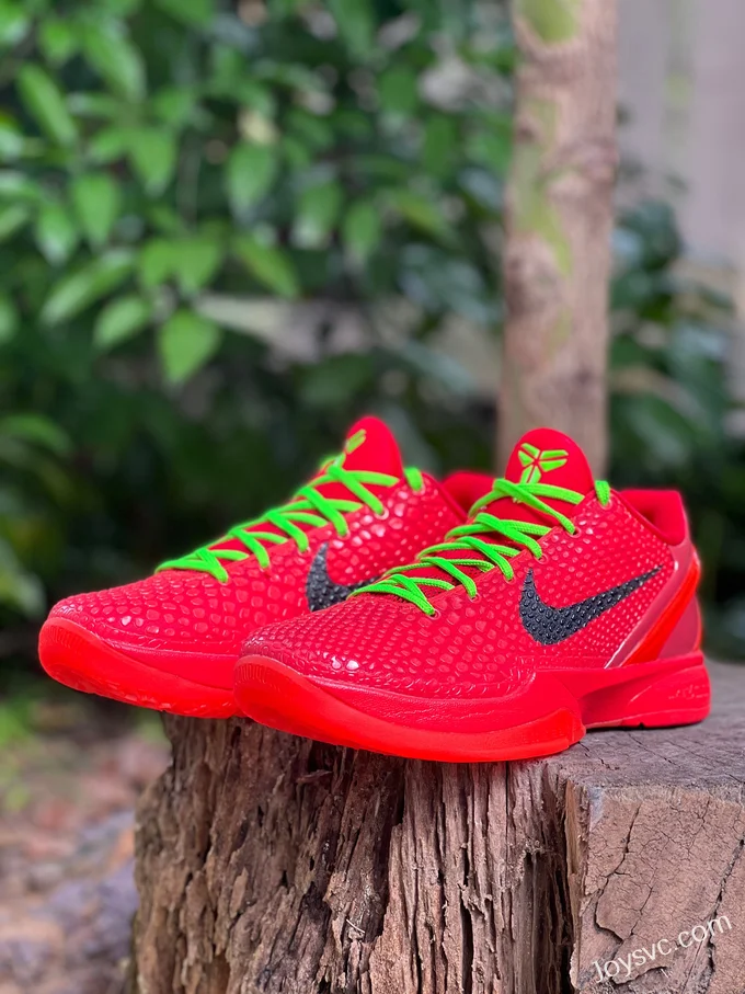 Nike Zoom Kobe 6 Reverse Grinch - Green Red Christmas Basketball Shoes