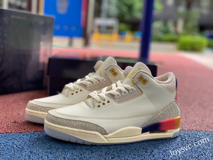 J Balvin x Air Jordan 3 FN0344-901 White Blue Red