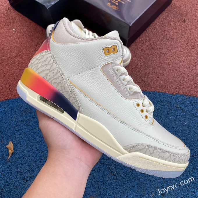 J Balvin x Air Jordan 3 FN0344-901 White Blue Red