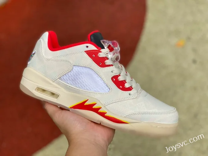 Air Jordan 5 Low DD2240-100 White Red