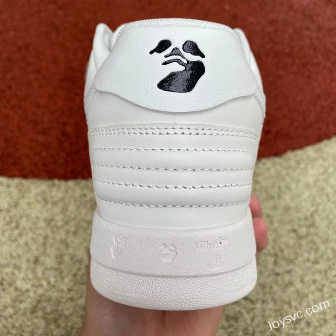 OFF-WHITE White Brown Sole Leather Sneakers