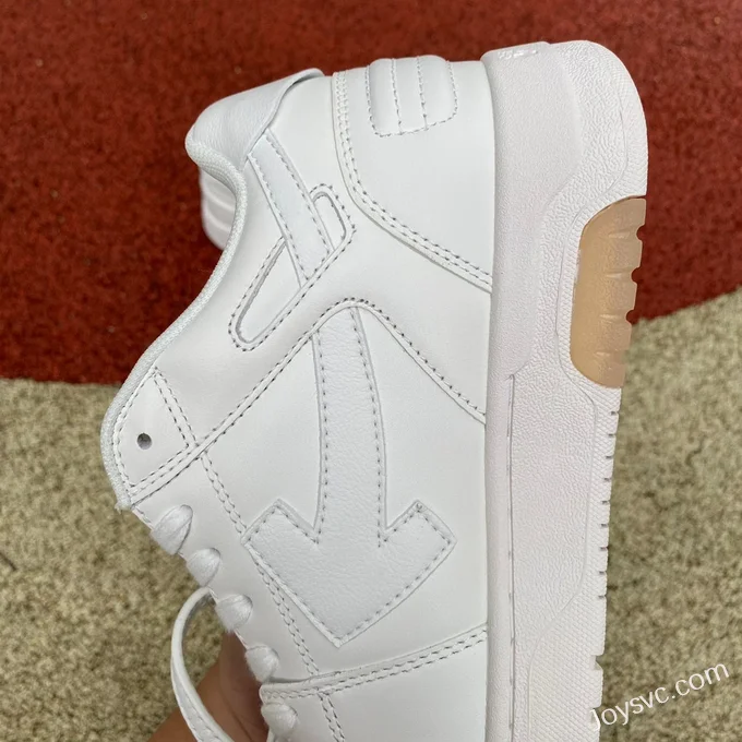 OFF-WHITE White Brown Sole Leather Sneakers