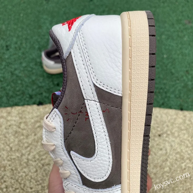 Travis Scott x Air Jordan 1 Low DO5442162 White Brown Kids Version