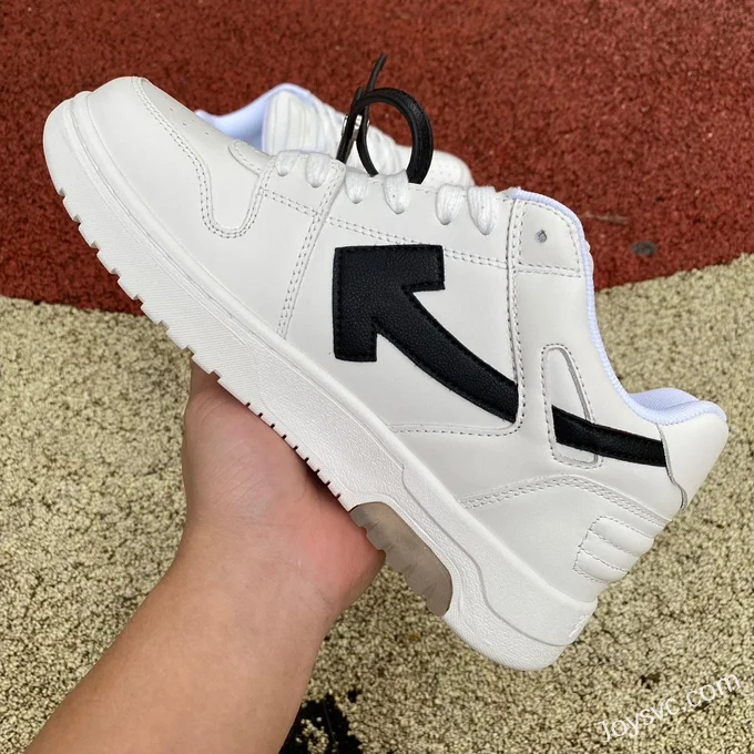 OFF-WHITE White Black Leather Sneakers