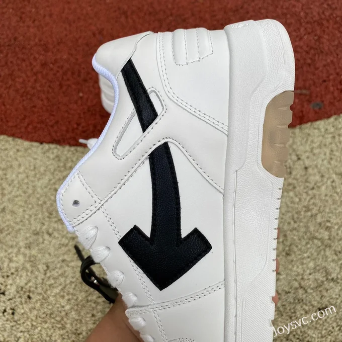 OFF-WHITE White Black Leather Sneakers