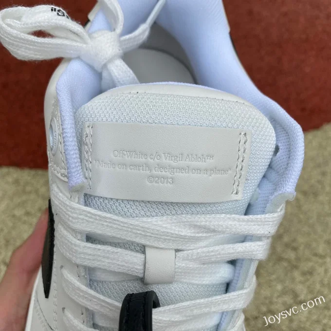 OFF-WHITE White Black Leather Sneakers