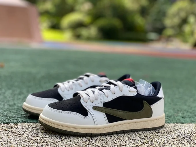 Travis Scott x Air Jordan 1 Low Medium Olive Black Green Collaboration