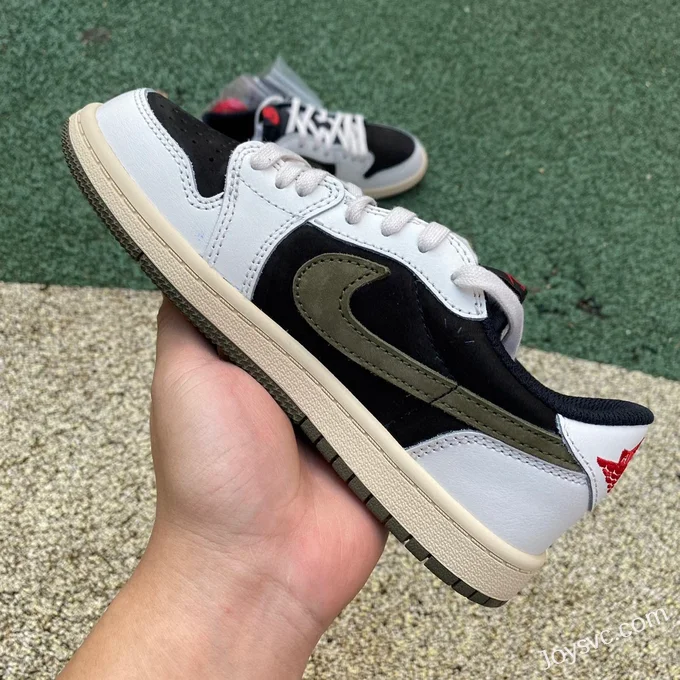 Travis Scott x Air Jordan 1 Low Medium Olive Black Green Collaboration