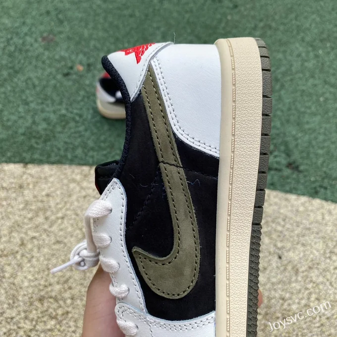 Travis Scott x Air Jordan 1 Low Medium Olive Black Green Collaboration