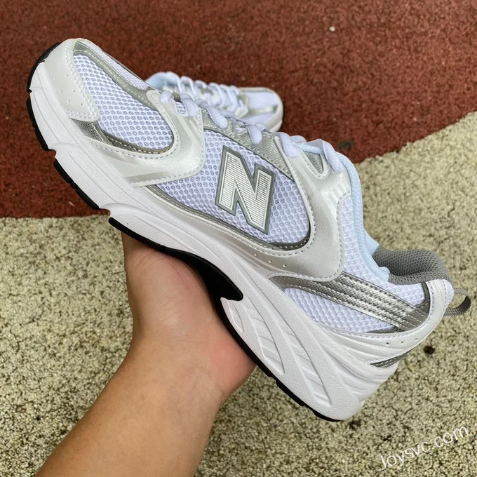 NB 530 Silver White New Balance 530 Retro Running Shoes MR530AD