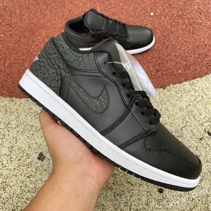 Air Jordan 1 Low FB9907001 Black Elephant Print Retro