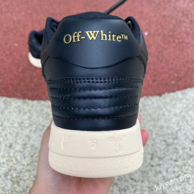 OFF-WHITE Black Leather Sneakers