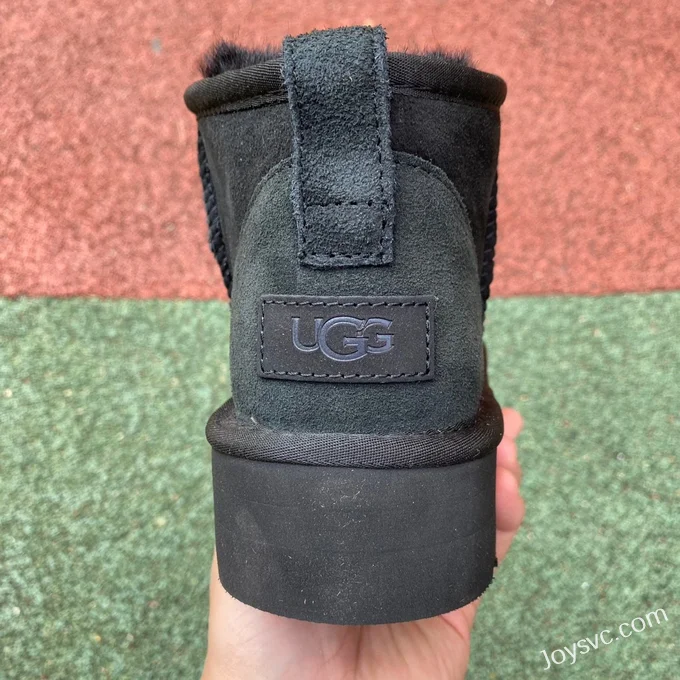 UGG Tasman Thick Sole Black Mid Top Slippers