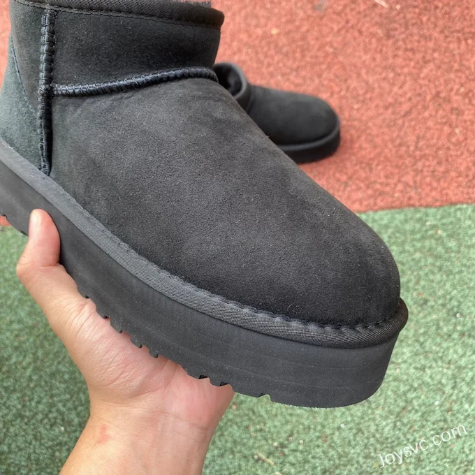 UGG Tasman Thick Sole Black Mid Top Slippers