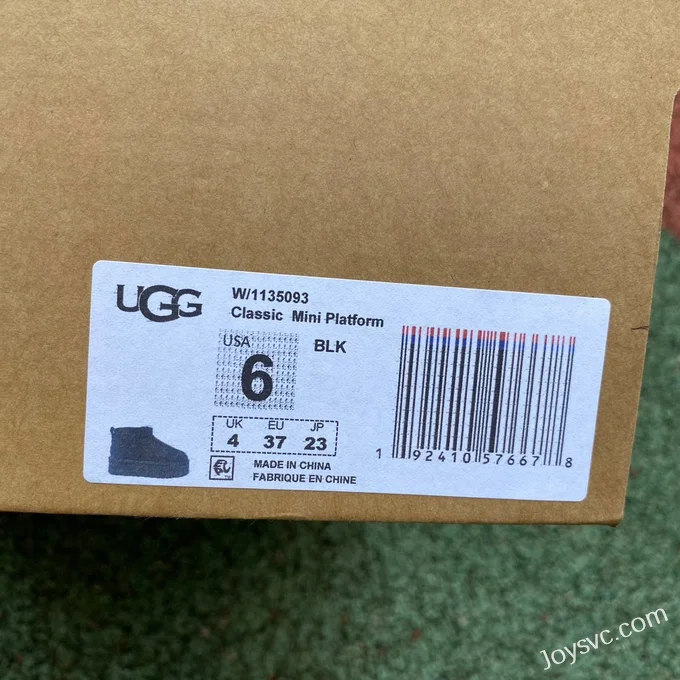 UGG Tasman Thick Sole Black Mid Top Slippers