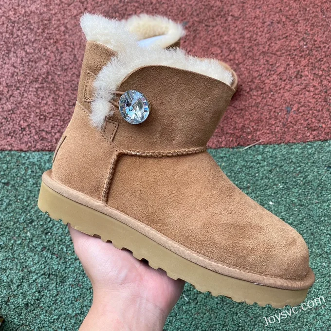 UGG Bailey Mini Bailey Button 11 Brown Diamond Boots