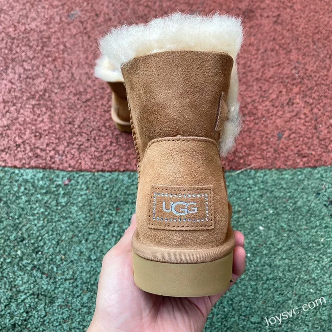 UGG Bailey Mini Bailey Button 11 Brown Diamond Boots