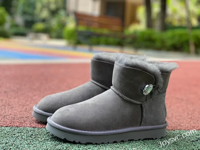 UGG Bailey Mini Bailey Button 11 Grey Diamond Boots