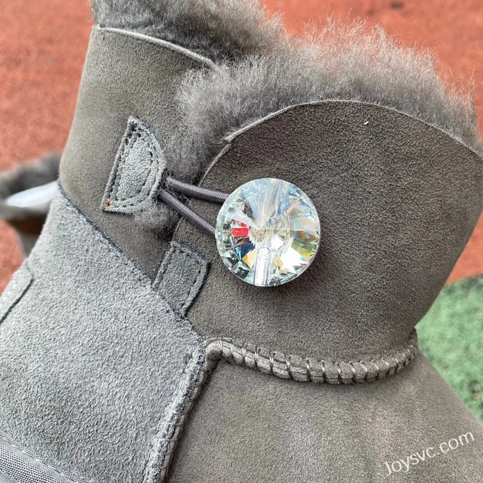 UGG Bailey Mini Bailey Button 11 Grey Diamond Boots