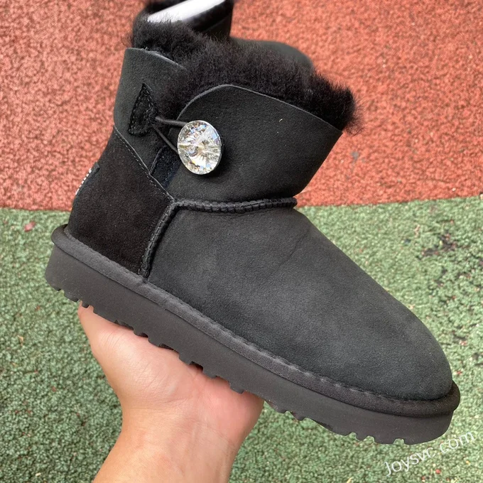 UGG Bailey Mini Bailey Button 11 Black Diamond Boots