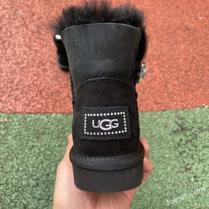 UGG Bailey Mini Bailey Button 11 Black Diamond Boots