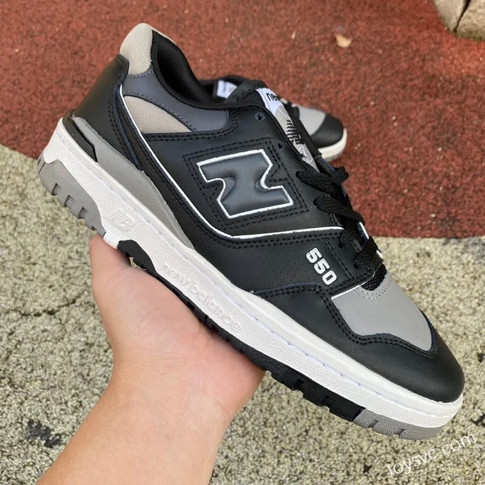 New Balance NB550 Black Grey Pure Original Retro Basketball Shoes BB550SR1