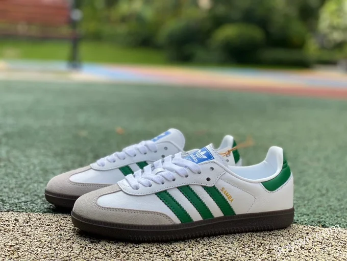 Adidas Samba OG White Green Retro Sneakers IG1024