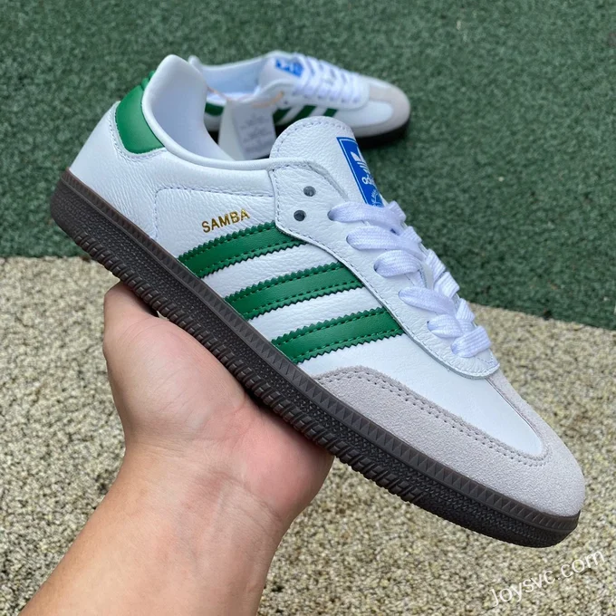 Adidas Samba OG White Green Retro Sneakers IG1024