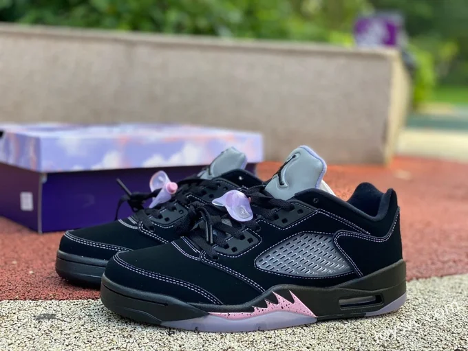 Air Jordan 5 Low Black Purple Retro Basketball Shoes DX4355-015