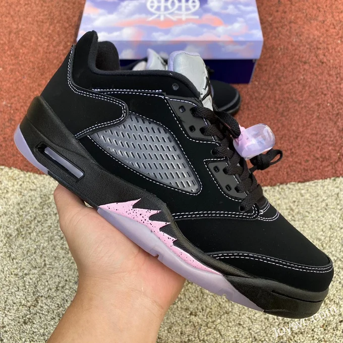 Air Jordan 5 Low Black Purple Retro Basketball Shoes DX4355-015