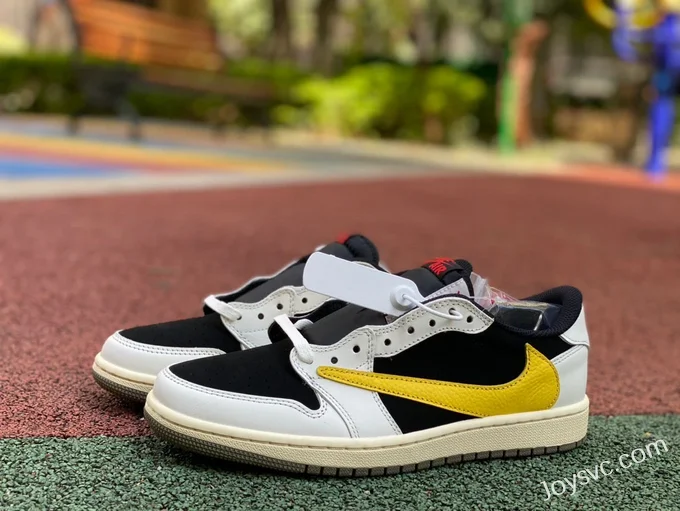 Travis Scott x Air Jordan 1 Low DM7866982 White Black Yellow Reverse Swoosh