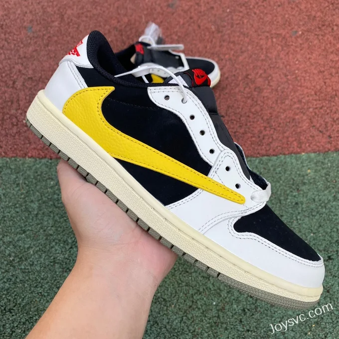 Travis Scott x Air Jordan 1 Low DM7866982 White Black Yellow Reverse Swoosh