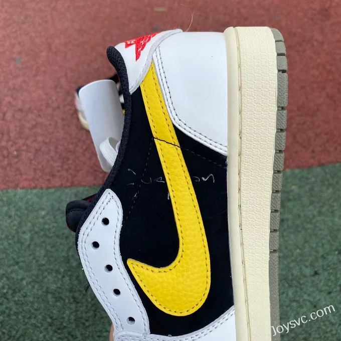 Travis Scott x Air Jordan 1 Low DM7866982 White Black Yellow Reverse Swoosh