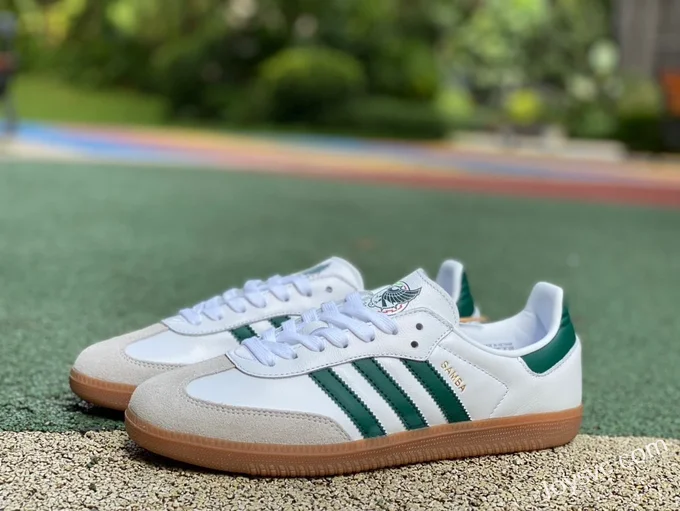 Adidas Samba Team White Green Retro Sneakers HQ7036