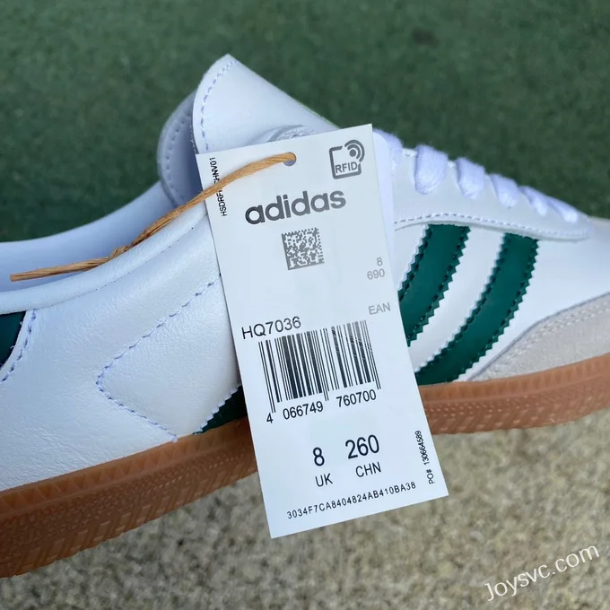 Adidas Samba Team White Green Retro Sneakers HQ7036