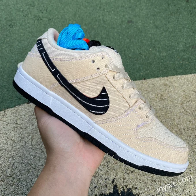 Albino Preto x Nike SB Dunk Low Beige Black Hook Retro Sneakers FD2627-200