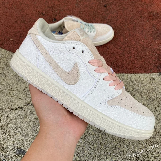 Air Jordan 1 Low FZ0455200 White Pink Low-Top