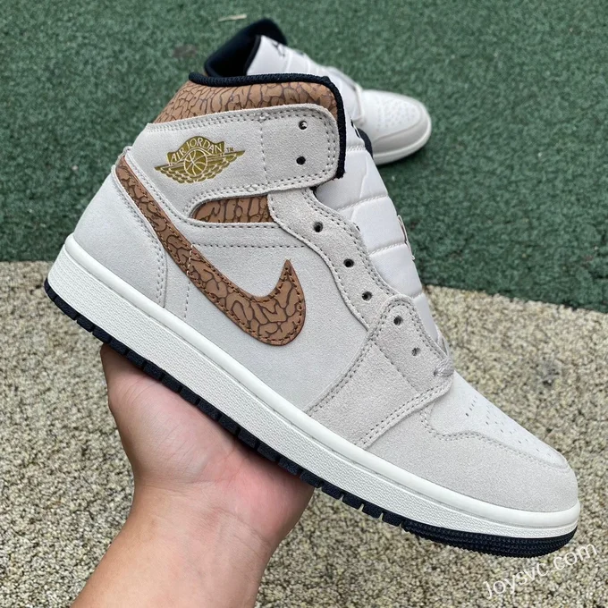 Air Jordan 1 Mid Beige Brown DZ4129-102