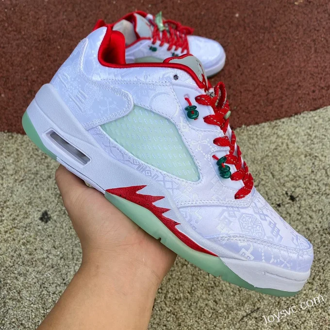 CLOT x Air Jordan 5 Low 1551183 White Red